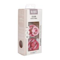 Bibs 1 Fopspeen Studio Duo Block Baby Pink