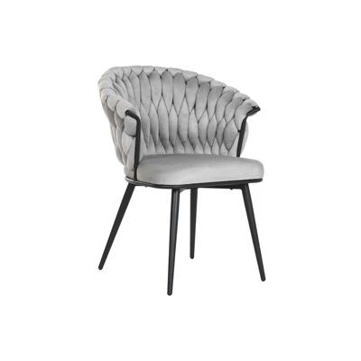 Keukenstoel Home ESPRIT Zwart Grijs Polyester Metaal 60 x 66 x 84 cm 66 x 60 x 84 cm