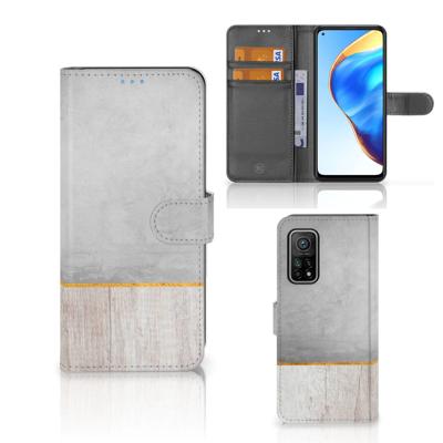 Xiaomi Mi 10T Pro | Mi 10T | Book Style Case | Wood Concrete