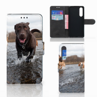 Huawei P30 Telefoonhoesje met Pasjes Honden Labrador - thumbnail