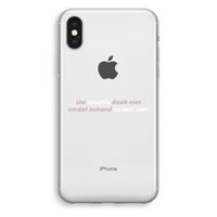 uw waarde daalt niet: iPhone XS Transparant Hoesje uw waarde daalt niet: iPhone XS Transparant Hoesje