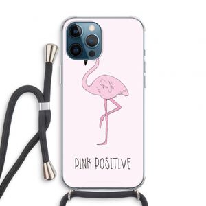 Pink positive: iPhone 12 Pro Transparant Hoesje met koord