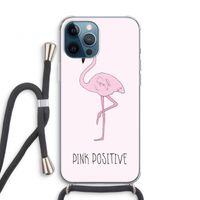 Pink positive: iPhone 12 Pro Transparant Hoesje met koord