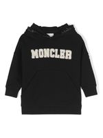 Moncler Enfant robe-sweat en coton à logo imprimé - Noir - thumbnail