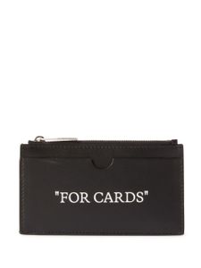 Off-White porte-cartes en cuir à imprimé Quote - Noir