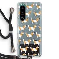 Doggy: Sony Xperia 5 III Transparant Hoesje met koord