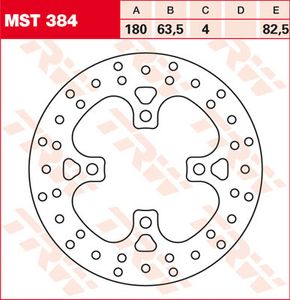 TRW Remschijf, remschijven voor de moto, MST384