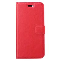 Basey iPhone 14 Hoesje Bookcase Hoes Flip Case Book Cover - iPhone 14 Hoes Book Case Hoesje - Rood