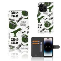 Telefoonhoesje | Met pasjeshouder | voor iPhone 15 Pro Dinosaurus