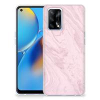 OPPO A74 4G | TPU | Siliconen hoesje | Marble Pink - Origineel Cadeau Vriendin