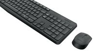 Logitech MK235 toetsenbord Inclusief muis USB QWERTY US International Grijs - thumbnail