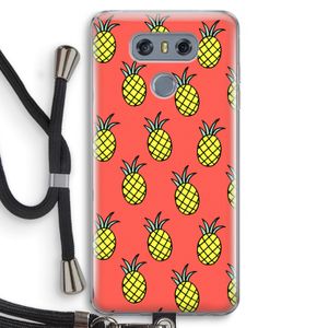 Ananas: LG G6 Transparant Hoesje met koord