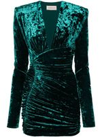 Alexandre Vauthier robe courte en velours - Vert - thumbnail