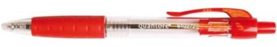12x Quantore balpen rubber grip rood medium