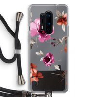 Geschilderde bloemen: OnePlus 8 Pro Transparant Hoesje met koord