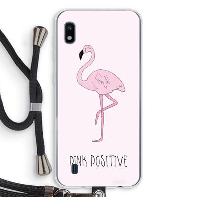 Pink positive: Samsung Galaxy A10 Transparant Hoesje met koord