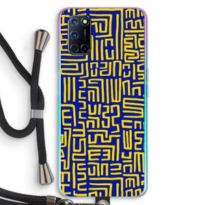 Majorelle Blue Print: Oppo A92 Transparant Hoesje met koord