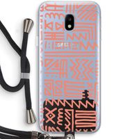 Marrakech Pink: Samsung Galaxy J3 (2017) Transparant Hoesje met koord