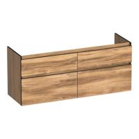 Brauer Delight Edge - Onderkast - 140 cm - met 4 Softclose Lades Greeploos en 2 Sifon Uitsparingen - Honey