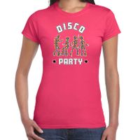 Disco verkleed t-shirt dames - jaren 80 feest outfit - disco party - thumbnail