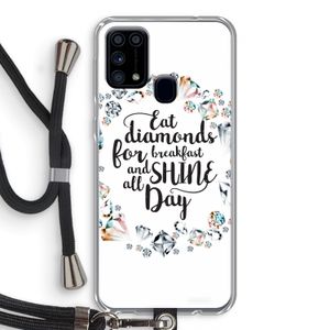 Diamonds: Samsung Galaxy M31 Transparant Hoesje met koord