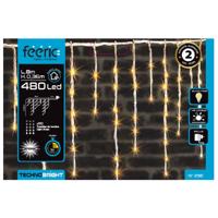 Ijspegelverlichting - 480 led lampjes - warm wit - 800 cm- buiten - 8 functies -batterij Ijspegelverlichting - 480 led lampjes - warm wit - 800 cm- buiten - 8 functies -batterij