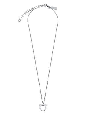 Ferragamo collier Gancini à maille cheval - Argent