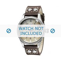 Horlogeband Armani AR0513 Leder Antracietgrijs 23mm - thumbnail