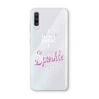 Sparkle quote: Samsung Galaxy A70 Transparant Hoesje