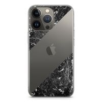 Zwart marmer: iPhone 13 Pro Transparant Hoesje