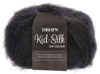 Drops Kid Silk Uni Colour 002 Zwart