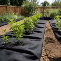 Geotextielmembraan 1x50 m polyestervezel zwart