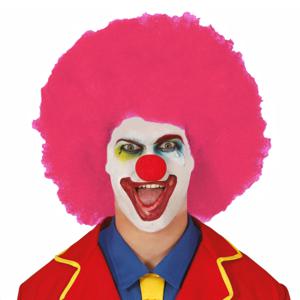 Verkleed pruik clown - roze - voor volwassenen - one size - circus