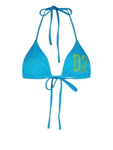 DSQUARED2 haut de bikini Technicolour à bonnets triangles - Bleu