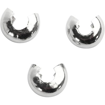 Creativ Company Metalen hoes, d 5 mm, verzilverd, 50 stuk/ 1 doos