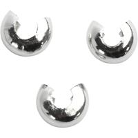 Creativ Company Metalen hoes, d 5 mm, verzilverd, 50 stuk/ 1 doos