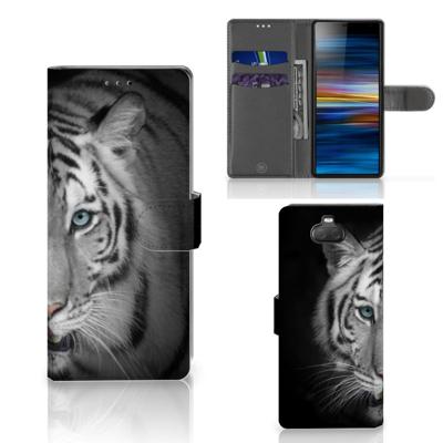 Sony Xperia 10 | Telefoonhoesje | Met pasjeshouder | Tijger