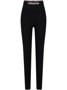 Rabanne legging Bodyline à bande logo - Noir