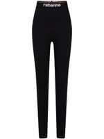 Rabanne legging Bodyline à bande logo - Noir