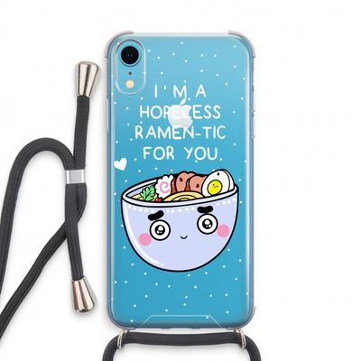 I'm A Hopeless Ramen-Tic For You: iPhone XR Transparant Hoesje met koord