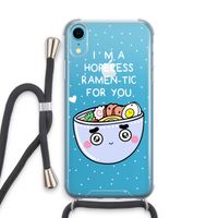 I'm A Hopeless Ramen-Tic For You: iPhone XR Transparant Hoesje met koord