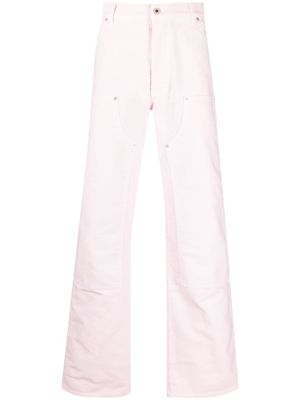Heron Preston pantalon Carpenter à coupe droite - Rose