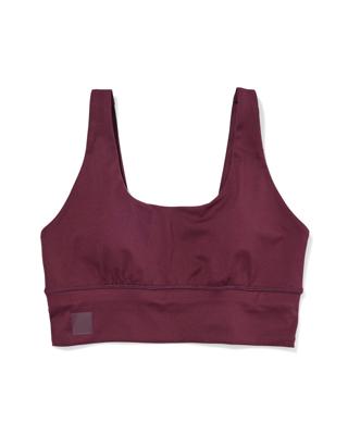 HEMA Damessportbeha lichte steun voorgevormd polyester uitneembare cups bordeauxrood (bordeauxrood)