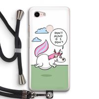 Unicorn: Pixel 3 Transparant Hoesje met koord