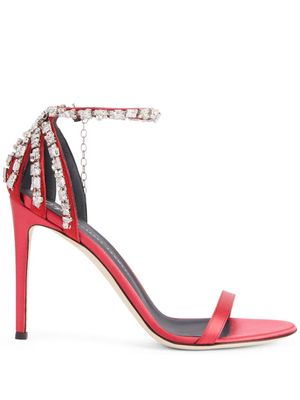 Giuseppe Zanotti sandales Adele 105 mm à ornements en cristal - Rose