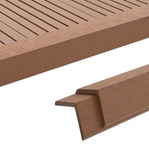 VidaXL Terras hoekplinten 5 st 170 cm hkc lichtbruin