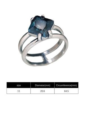 Vintage Blue Zircon Ring