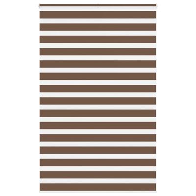 VidaXL Zebra rolgordijn 150x230 cm stofbreedte 145,9cm polyester bruin
