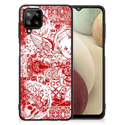 Telefoonhoesje Samsung Galaxy A12 Angel Skull Rood