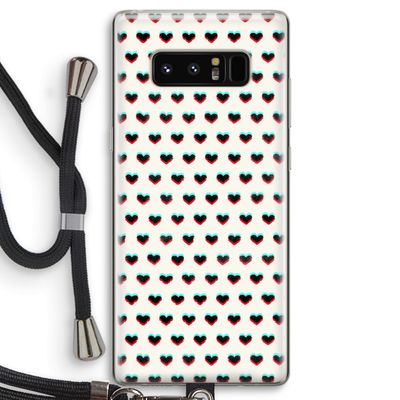 Hartjes: Samsung Galaxy Note 8 Transparant Hoesje met koord